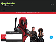 Tablet Screenshot of kryptonitecharacterstore.com